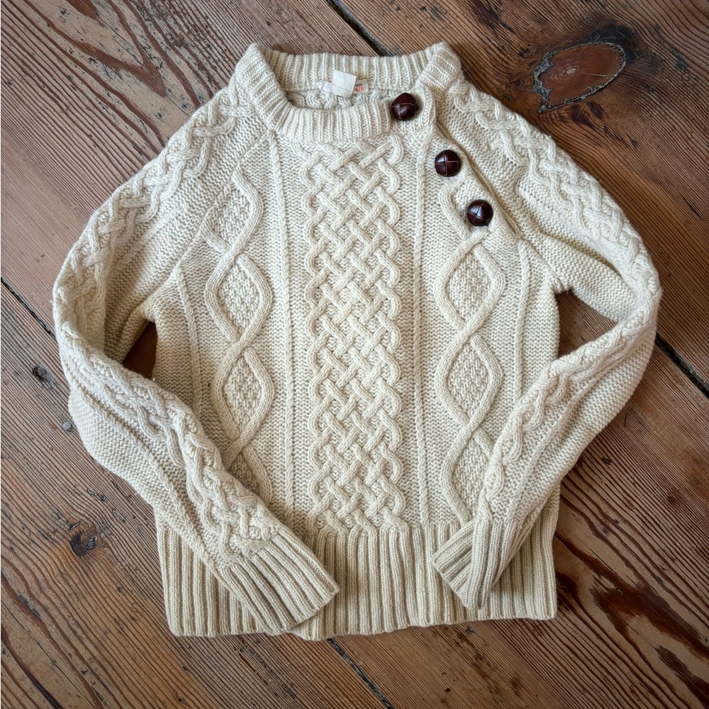 Crewcuts Wool Fisherman Sweater